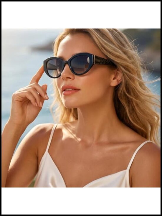 Polarized Cat Eye Sunglasses UV400 Protection Italian Acetate Frame main image 5
